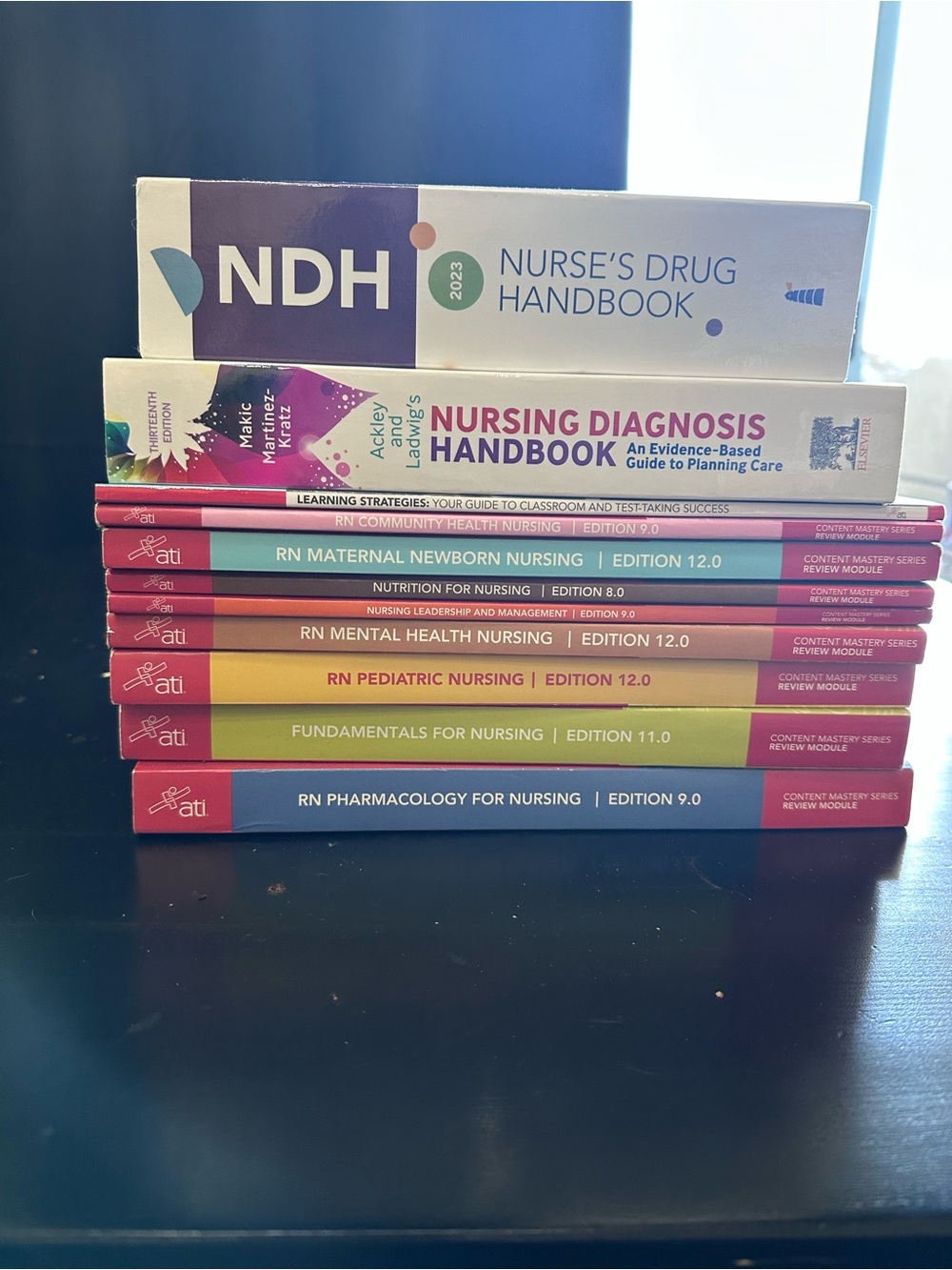 Ati and NANDA NURSING SCHOOL BOOKS
